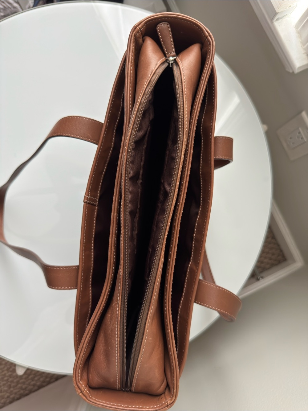 Vintage Coach Hamptons 5209 Tan Brown Leather Business Tote Laptop Bag - Picture 12 of 16